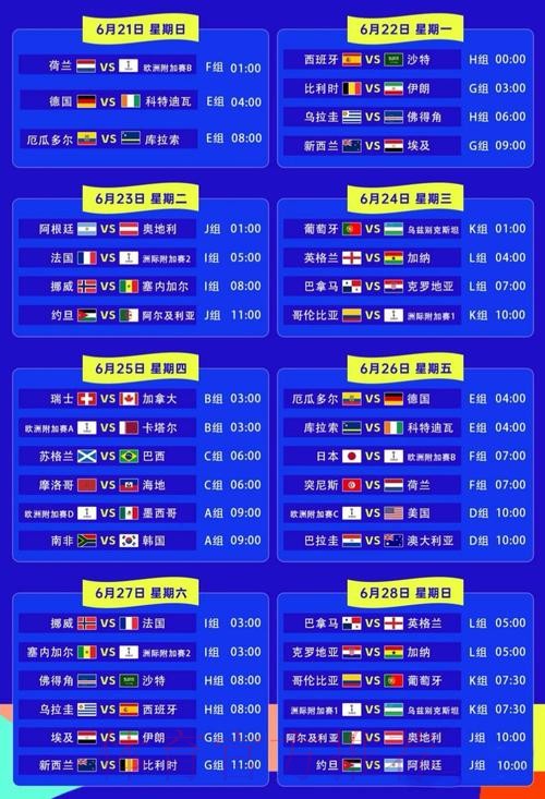 世界杯赛程APP 世界杯赛程APP